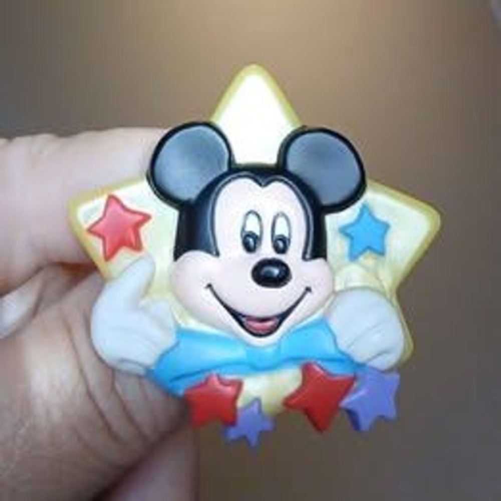 Vintage Avon Disney Mickey Minnie Mouse Pin Set Yellow Star 1989 Retro Brooch